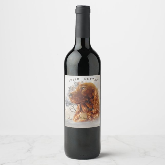 Étiquette Pour Bouteilles De Vin Séparateur irlandais avec faisan (Devant)