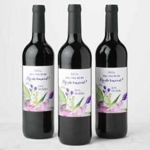Étiquette Pour Bouteilles De Vin Serez-vous ma doyenne élégante proposition