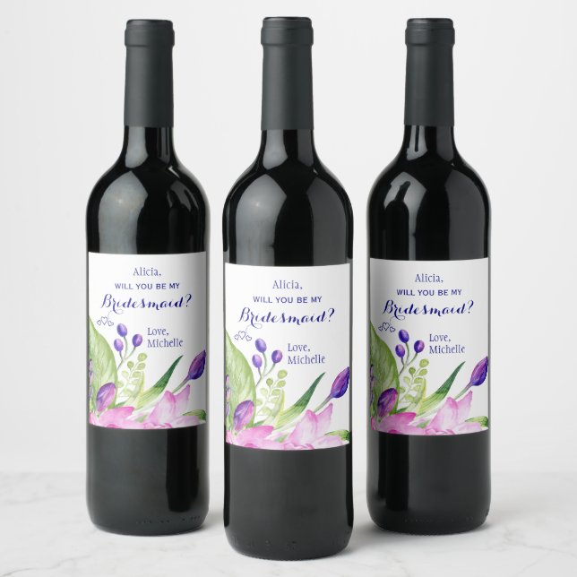 Étiquette Pour Bouteilles De Vin Serez-vous ma doyenne élégante proposition (Bouteilles)