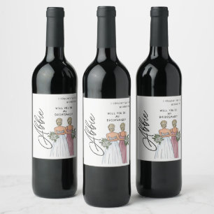 Étiquette Pour Bouteilles De Vin Serez-Vous Ma Proposition De Servante D'Époux