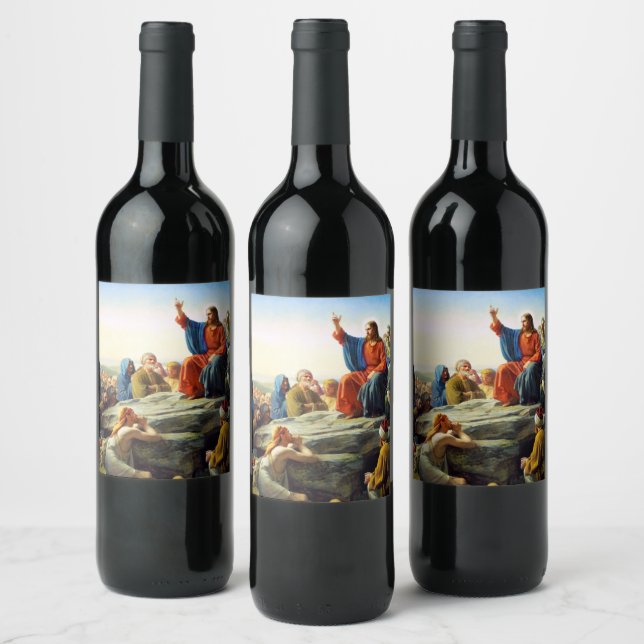 Étiquette Pour Bouteilles De Vin Sermon sur le mont par Carl Bloch (Bouteilles)