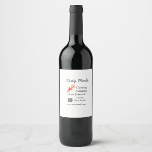 Étiquette Pour Bouteilles De Vin services de restauration ajouter nom code QR site