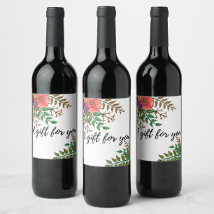 Étiquette Pour Bouteilles De Vin Set d'étiquettes floral pour aliments et boissons