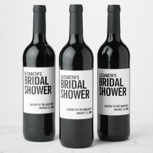Étiquette Pour Bouteilles De Vin Simple Mariage Typographie Fête de Fiançailles