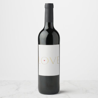 Étiquette Pour Bouteilles De Vin Simple Moderne Minimaliste Étiquette de Vin LOVE