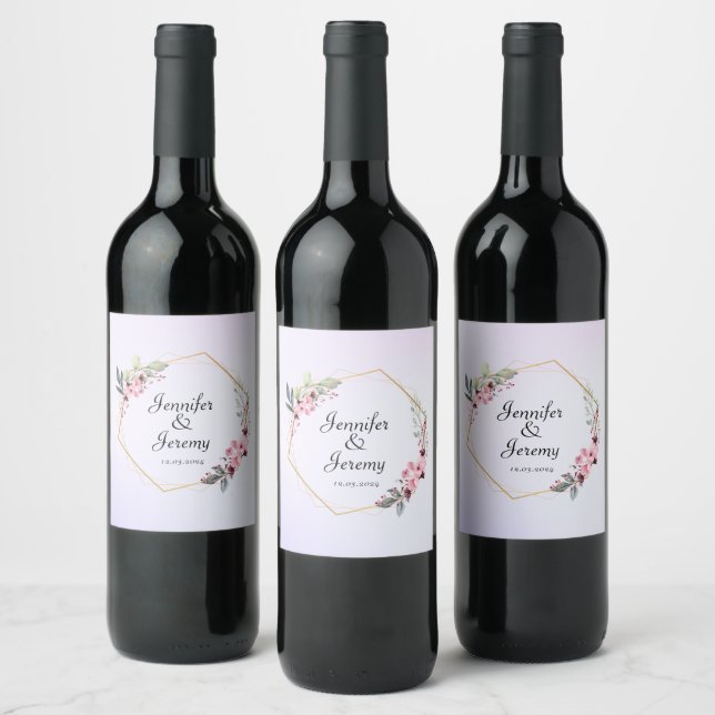 Étiquette Pour Bouteilles De Vin Simple personnalisé (Bouteilles)
