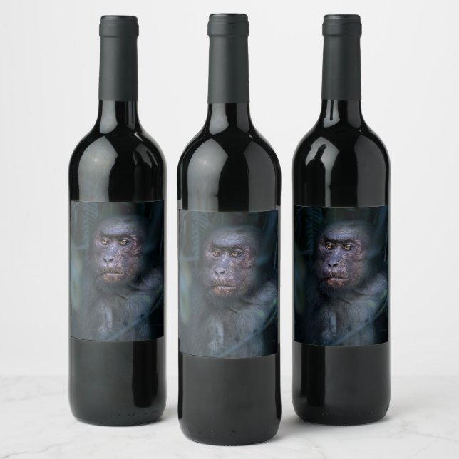 Étiquette Pour Bouteilles De Vin Singe dans la jungle (Bouteilles)