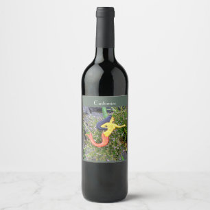 Étiquette Pour Bouteilles De Vin Sirène à queue rouge Thunder_Cove
