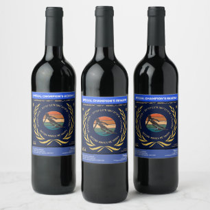 Étiquette Pour Bouteilles De Vin Ski Beaver Creek, Colorado - Femme Skier Sur Dark