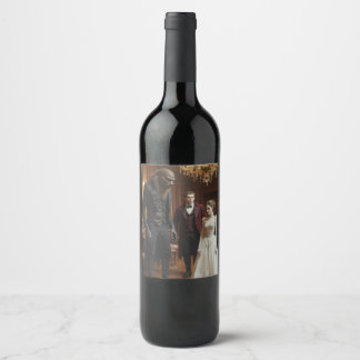 Étiquette Pour Bouteilles De Vin Soirée monstrueuse : Une Nocturne édouardienne