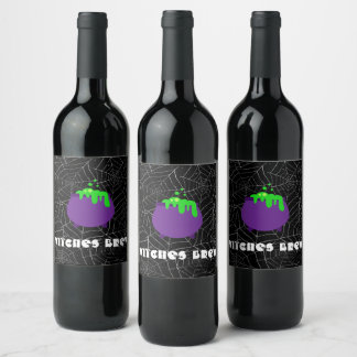 Étiquette Pour Bouteilles De Vin Sorcières brasser le vin Lable, cadeau de fête d'H