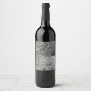 Étiquette Pour Bouteilles De Vin Sous une couverture de neige