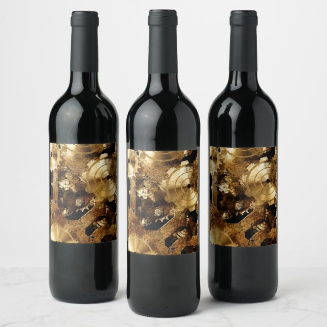 Étiquette Pour Bouteilles De Vin Steampunk (Bouteilles)