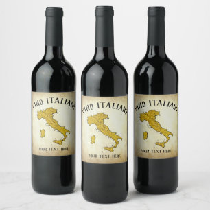 Étiquette Pour Bouteilles De Vin Style Vintage Étiquette italien du vin Votre text