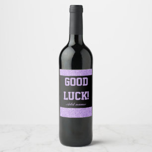Étiquette Pour Bouteilles De Vin Stylish personnalisé bouteille de chance cadeau ét