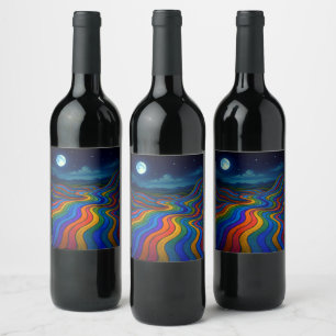 Étiquette Pour Bouteilles De Vin Surreal Dream Land