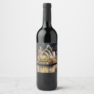 Étiquette Pour Bouteilles De Vin Sydney - OPÉRA HOUSE - Vue