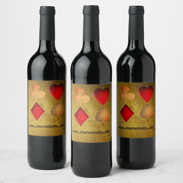 Étiquette Pour Bouteilles De Vin symboles pour le jeu de cartes (Bouteilles)