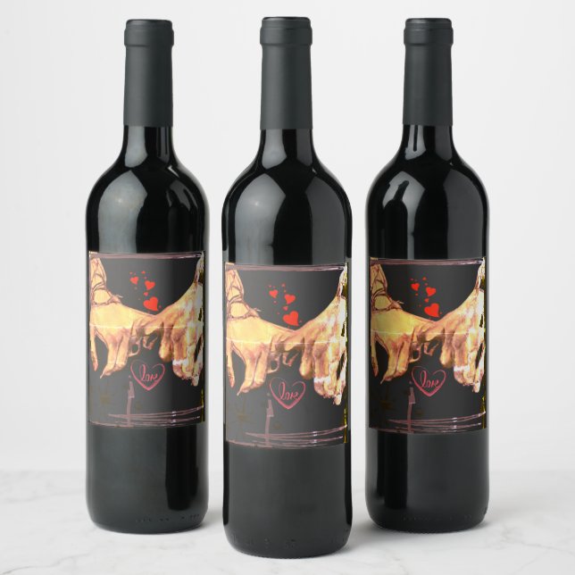 Étiquette Pour Bouteilles De Vin T-shirt "verrouillé 2 U" (Bouteilles)