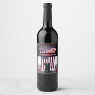 Étiquette Pour Bouteilles De Vin Take America Back Trump 2024