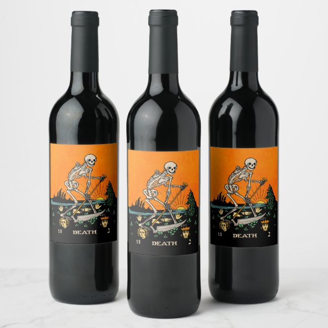 Étiquette Pour Bouteilles De Vin Tarot de la mort (Bouteilles)