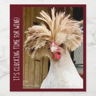 Étiquette Pour Bouteilles De Vin Temps de frottement du poulet pour le Étiquette de