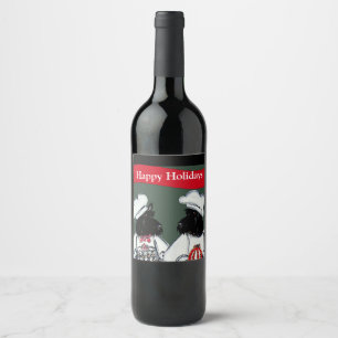 Étiquette Pour Bouteilles De Vin Térriers Écossais     