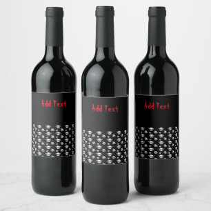 Étiquette Pour Bouteilles De Vin Têtes de crâne