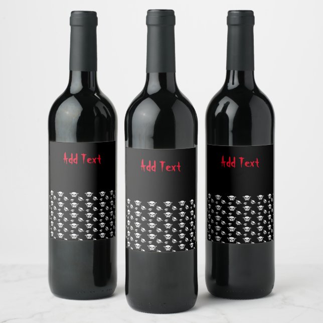 Étiquette Pour Bouteilles De Vin Têtes de crâne (Bouteilles)