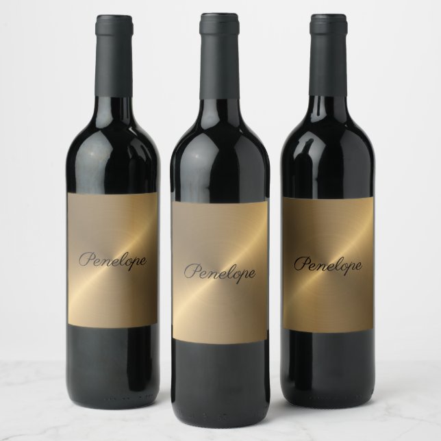 Étiquette Pour Bouteilles De Vin Texture brossée (Bouteilles)