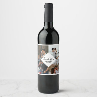 Étiquette Pour Bouteilles De Vin Thank you Wedding Couple 