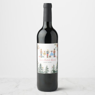 Étiquette Pour Bouteilles De Vin Thé de mariage de Noël Casse-Noisette 