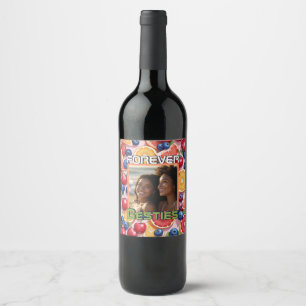 Étiquette Pour Bouteilles De Vin Thème vin étiquette de fruits mignons