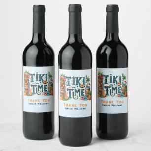 Étiquette Pour Bouteilles De Vin TIKI Party personnalisé