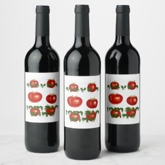 Étiquette Pour Bouteilles De Vin Tomate fait maison Vin Artsy de police affamée tom
