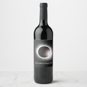 Étiquette Pour Bouteilles De Vin Total éclipse solaire 2024
