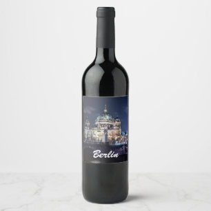 Étiquette Pour Bouteilles De Vin Tour de télévision et Cathédrale de Berlin à Berli