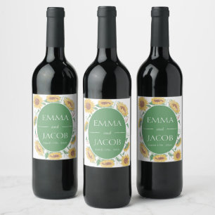 Étiquette Pour Bouteilles De Vin Tournesol