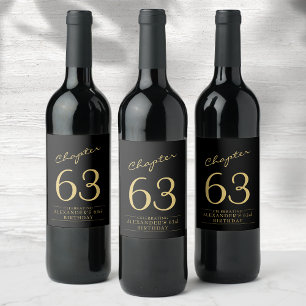 Étiquette Pour Bouteilles De Vin Tout âge Anniversaire Noir Or