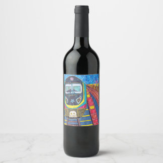 Étiquette Pour Bouteilles De Vin Train tchou tchou