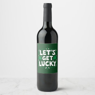 Étiquette Pour Bouteilles De Vin Trèfle Chanceux Drôle de Saint-Patrick
