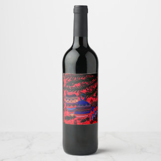 Étiquette Pour Bouteilles De Vin Trois boules de Noël