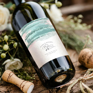 Étiquette Pour Bouteilles De Vin Trucs de peinture Abstraits Nous faisons Merci Tur