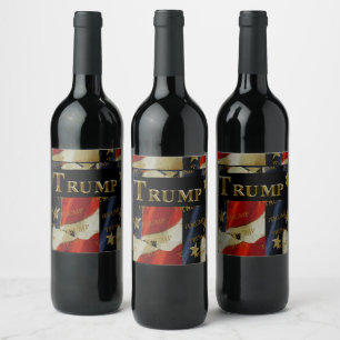 ÉTIQUETTE POUR BOUTEILLES DE VIN TRUMP