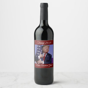 Étiquette Pour Bouteilles De Vin Trump 2020 rend l'Amérique grande