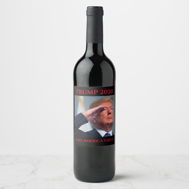 Étiquette Pour Bouteilles De Vin Trump 2020 - Rendre l'Amérique grande (Devant)