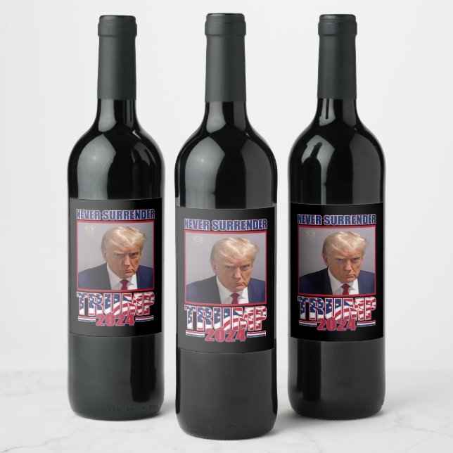 Étiquette Pour Bouteilles De Vin Trump 2024 (Bouteilles)