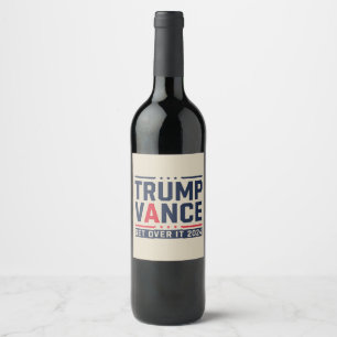 Étiquette Pour Bouteilles De Vin Trump a gagné l'élection présidentielle 2024 Trump