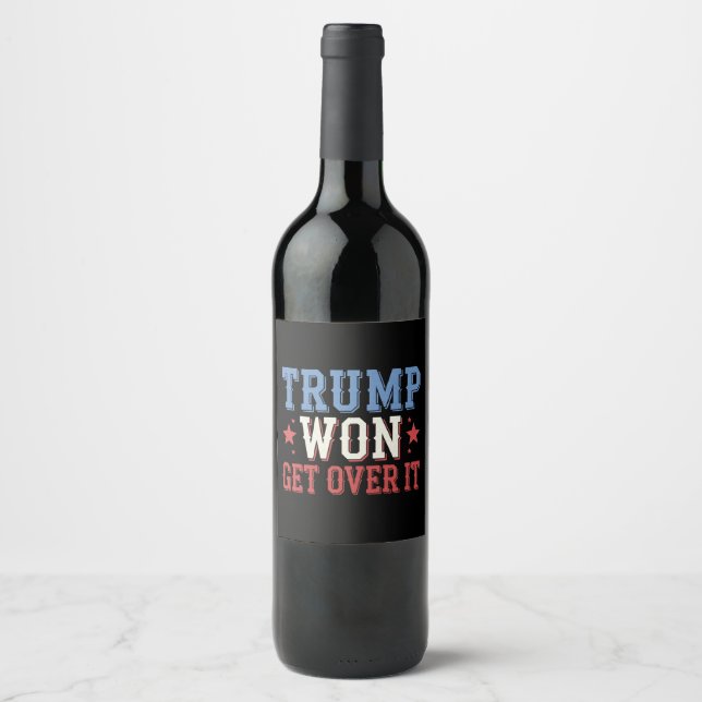 Étiquette Pour Bouteilles De Vin Trump va le remplacer en 2024 (Devant)