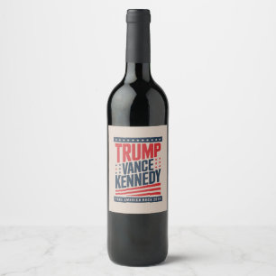 Étiquette Pour Bouteilles De Vin Trump Vance Kennedy Reprenez l'Amérique 2024